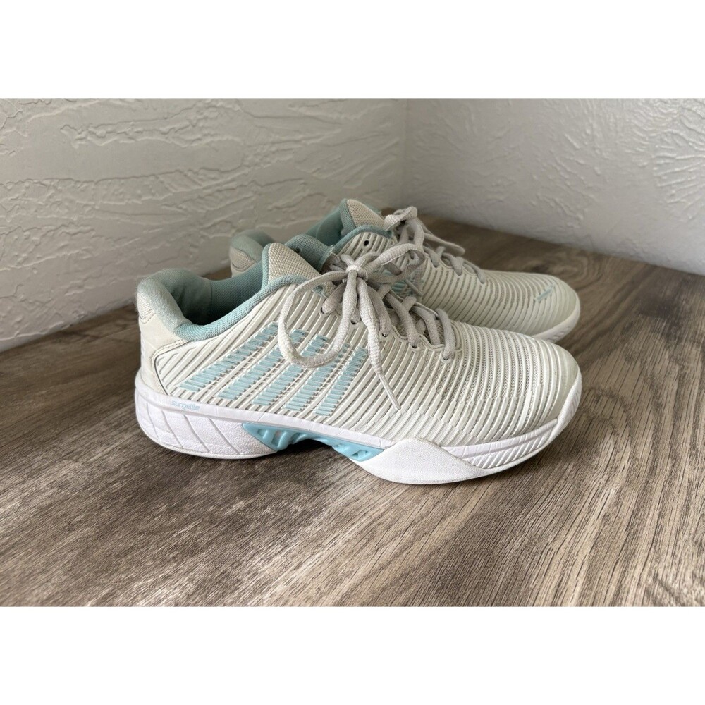 K-Swiss Hypercourt Express 2 Women's White & Teal Athletic Shoes Size 6.5